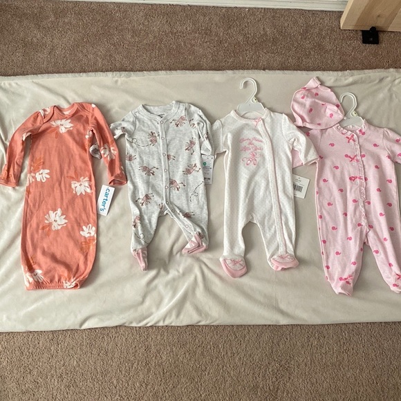 Baby Girl 3 Month Pajama Bundle - Picture 1 of 5